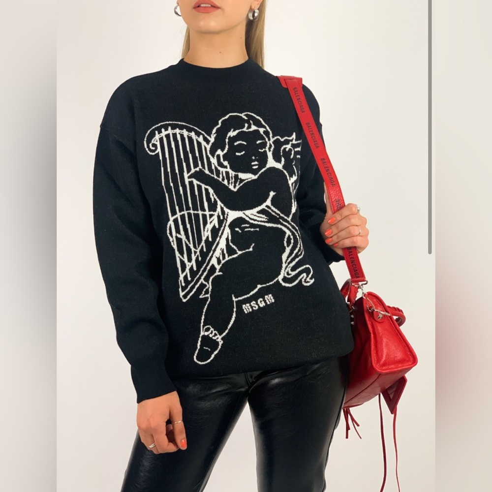 MSGM size S Wool blend Angel crewneck jumper